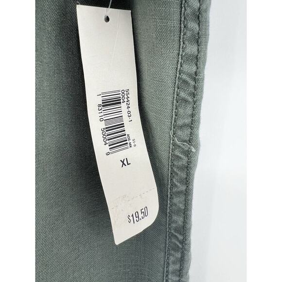 OLD NAVY VTG Mens Short Sleeve Shirt XL Regular Fit Linen Blend Button Up NWT - Picture 4 of 10